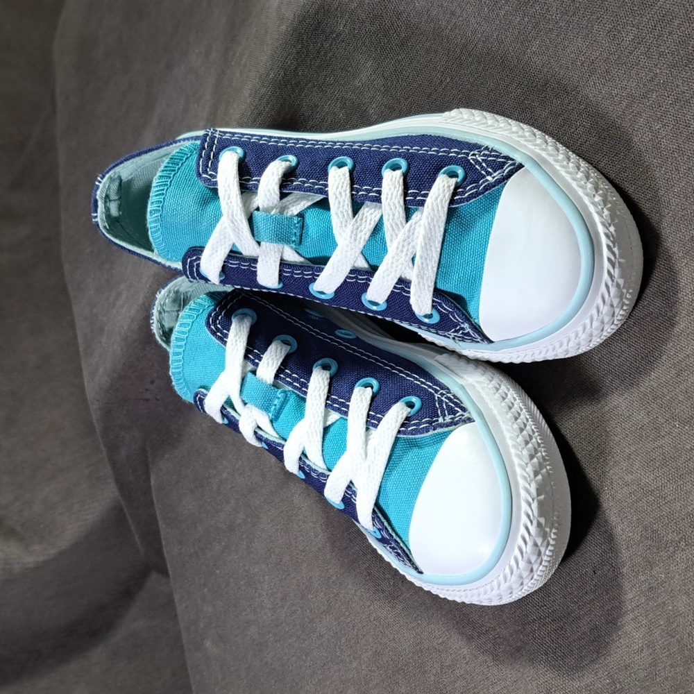 Converse Chuck Taylor All Star Blue Double Tongue Low Sneakers LIKE NEW US 1